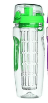 Botella con infusor de fruta